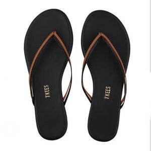 Tkees Duos Double Strap Leather Flip Flop Sandals in Size 8